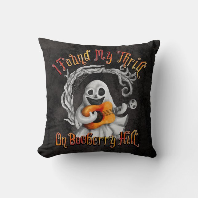 Coussin Halloween Guitare fantôme Booberry Hill (Recto)