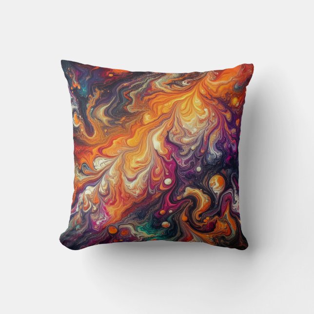 Coussin Halloween inspiré / Motion / Cravate-Dye Pour (Recto)