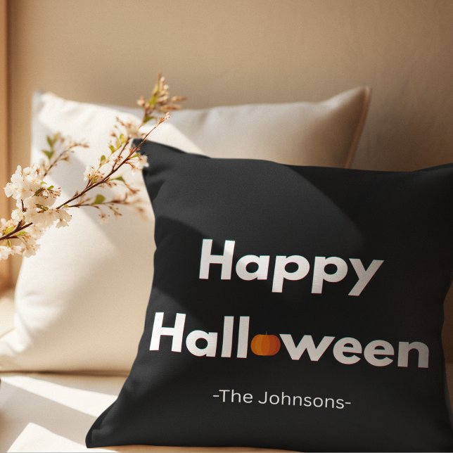 Coussin Halloween minimaliste moderne - Personnalisé (Créateur téléchargé)