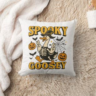 Coussin Halloween Spooky Goosey Pour Garçon Fille Citrouil