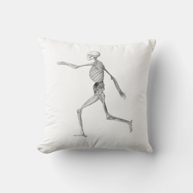 Coussin Halloween strié Skeletal Jeu d'oreiller (Recto)