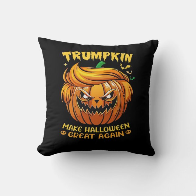 Coussin Halloween Trumpkin - Rendre Halloween grand à nouv (Recto)