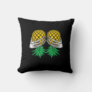 Coussin Halloween vers le haut vers le bas de l'ananas squ