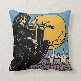 Coussin Halloween vintage/jour du squelette mort