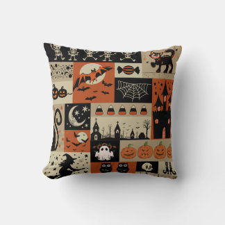 Coussin Halloween vintage, nostalgie d'Halloween