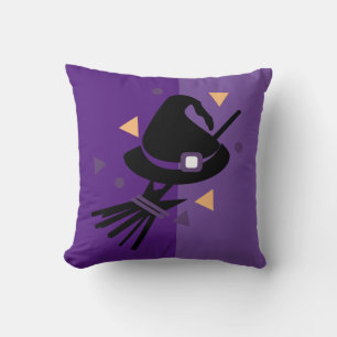 Coussin Halloween Witch Colorblock Orange Purple