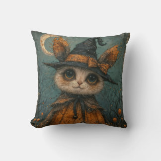 Coussin Hallwenn, adorable, spooky, bunny, wicth