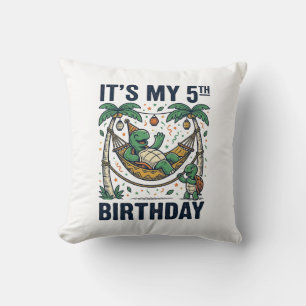 Coussin Hamac Tortue 5ème Anniversaire Gravure Vintage Des