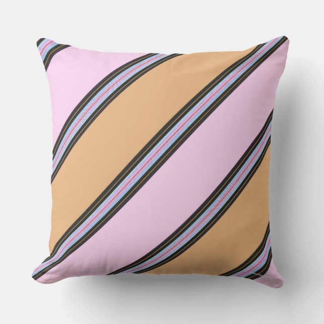 Coussin HAMbyWG - Grand - rose et beige (Recto)
