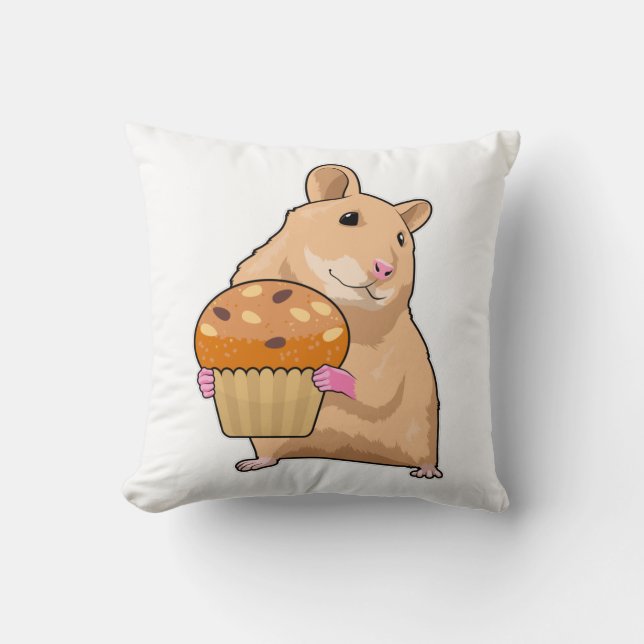 Coussin Hamster avec Muffin (Recto)