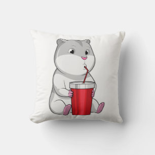 Coussin Hamster with Mug & Drinking straw