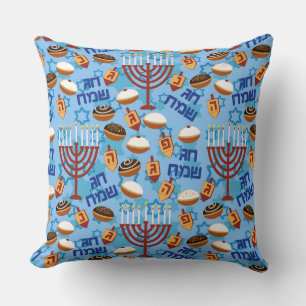 Coussin Hanukiahs, Menorahs et Motif de bougies
