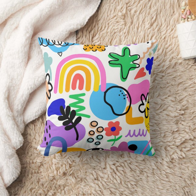 Coussin Happy and colorful abstract designs (Couverture)