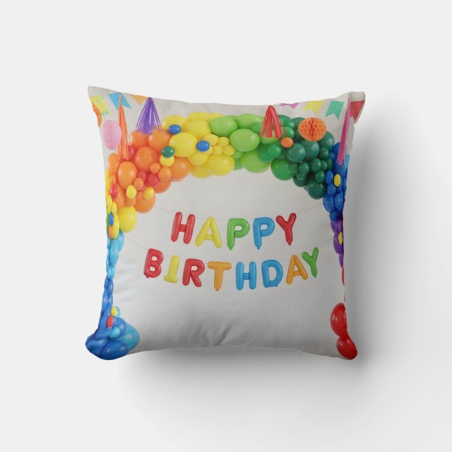 Coussin Happy Birthday decoration (Recto)