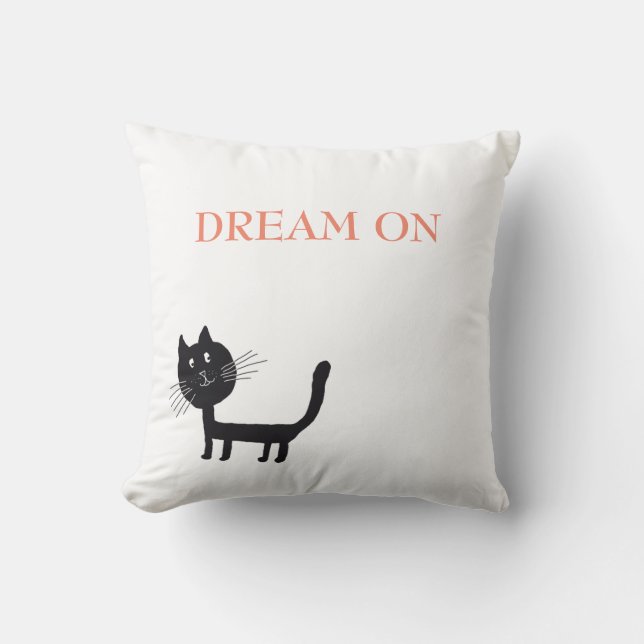 Coussin Happy Cats Lithography Throw Cushion (Recto)