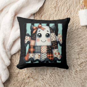 Coussin Happy Cow Ghost Halloween Patchwork Quilt