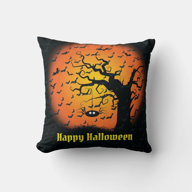 Coussin Happy Halloween Éffrayant (Recto)