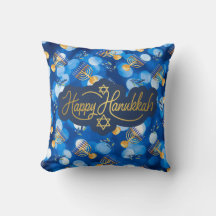 Happy Hanukkah Blue And White