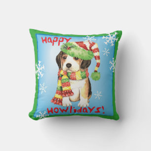 Coussin Happy Howliday Beagle