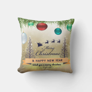 Coussin Happy New Year 25 December Print Throw Pillows