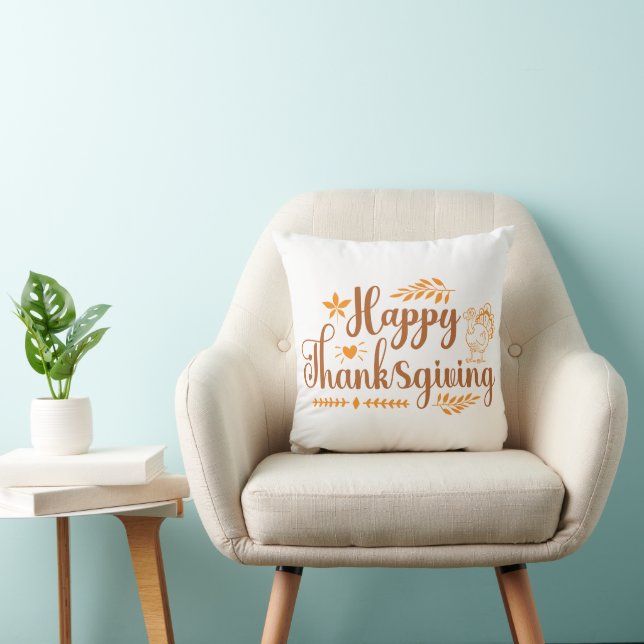 Coussin Happy Thanksgiving (Chaise)