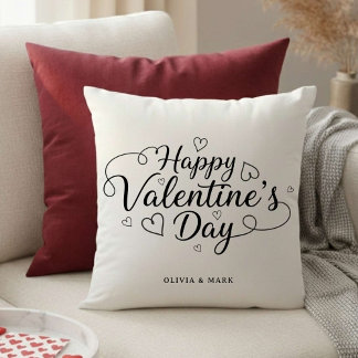 Coussin Happy Valentines Day Custom  Romantic love gift  