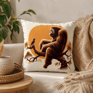 Coussin Harmonie de la Jungle : Inspiré de l'Orang-outan 