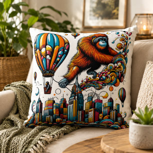 Coussin Harmonie de la Jungle : Inspiré de l'Orang-outan 