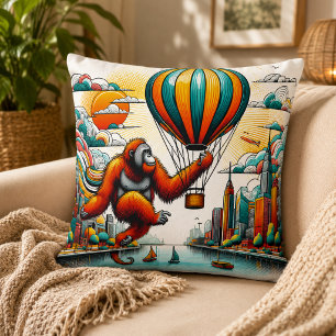 Coussin Harmonie de la Jungle : Inspiré de l'Orang-outan
