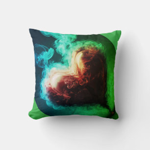 Coussin Harmonie élégante : Noir et Rouge une grue chinois