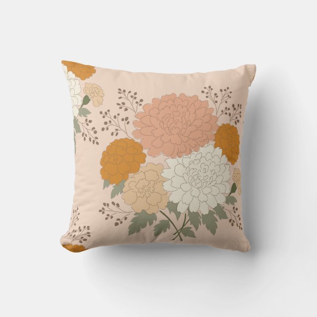 Coussin Harmony-Peach & Orange (Recto)