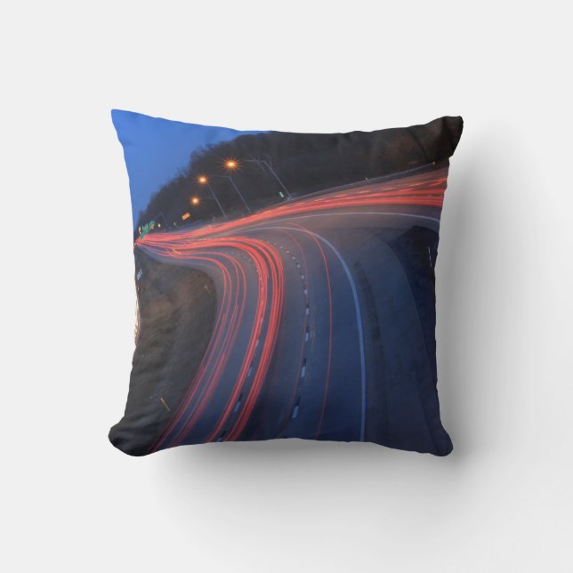 Coussin Harrisburg Pennsylvania I-81 Trails légers à Dusk (Recto)