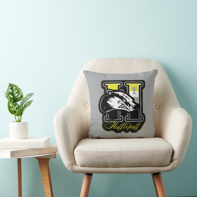 Coussin HARRY POTTER™ | HUFFLEPUFF™ Badge sportif (Chaise)