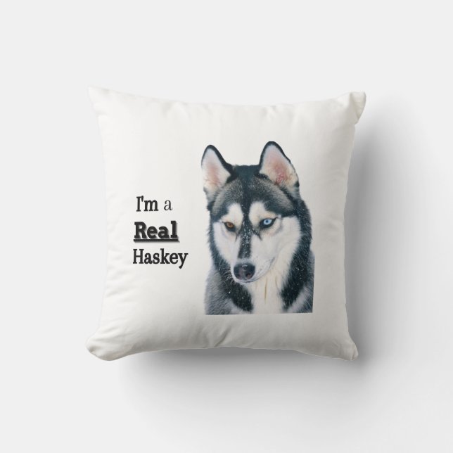 coussin hasky  throw pillow (Front)