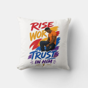 Coussin Haut graphique pour femmes « Rise Work Trust In Hi