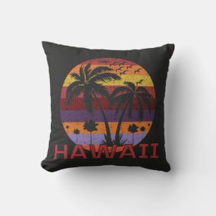 Coussin Hawaii Vintage Palm Trees Voyage