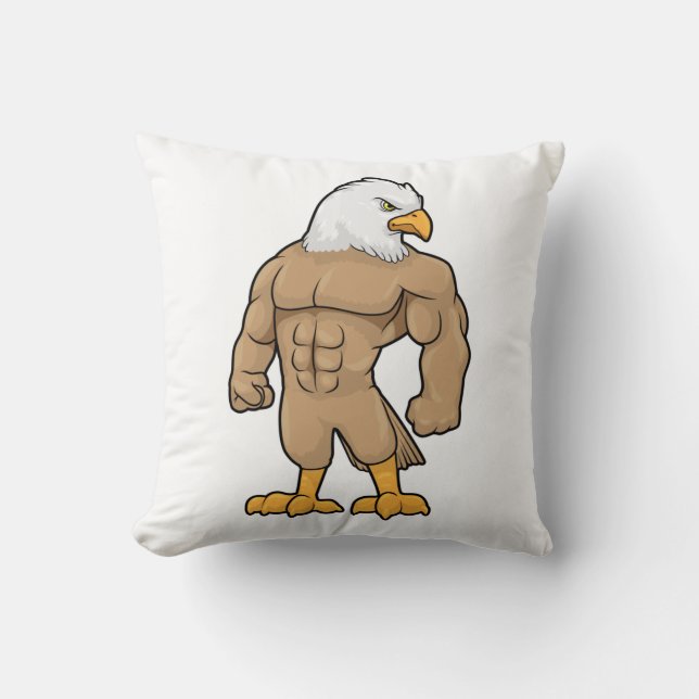 Coussin Hawk en Bodybuilder avec six pack (Recto)