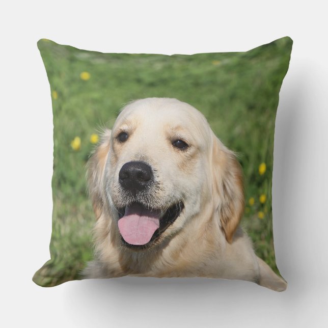 Coussin Headshot 1 de golden retriever (Recto)