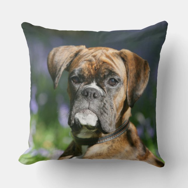 Coussin Headshot de chien de boxeur (Recto)