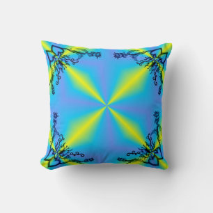 Coussin Heart with Flower and Butterfly