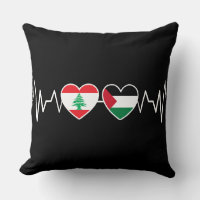 Heartbeat Lebanon Palestine Unity drapeaux.