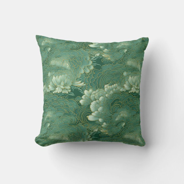 Coussin Heavenant Jade Chiyogami (Recto)