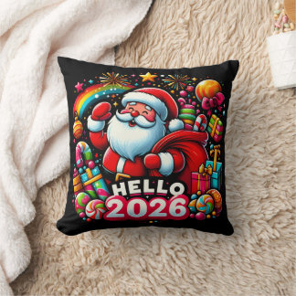 Coussin Hello 2026 Santa Claus Christmas Custom New Year 