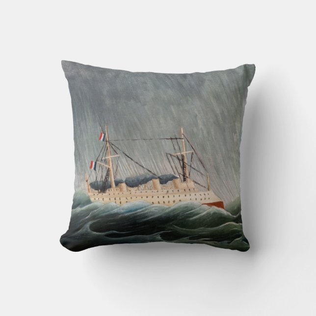 Coussin Henri Rousseau - Le navire dans la tempête (Recto)