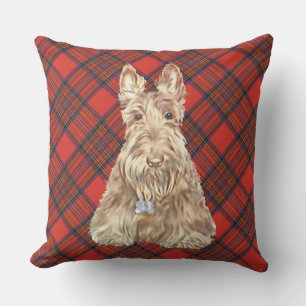 Coussin Hepburn Tartan Scottie