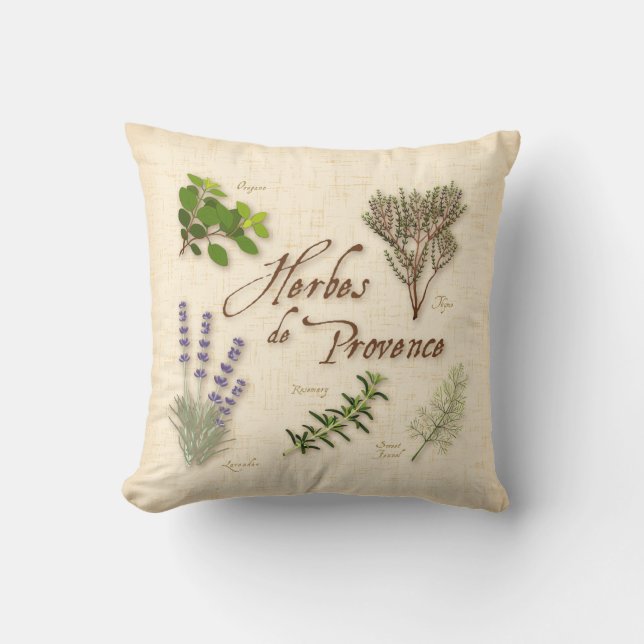 Coussin Herbes de Provence Jeu d'Oreiller (Recto)