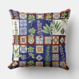 Coussin Herbes épicées d'Italie par Natasha Us
