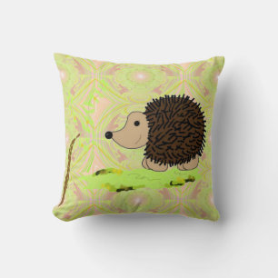 Coussin Hérisson de dessin animé sur motif