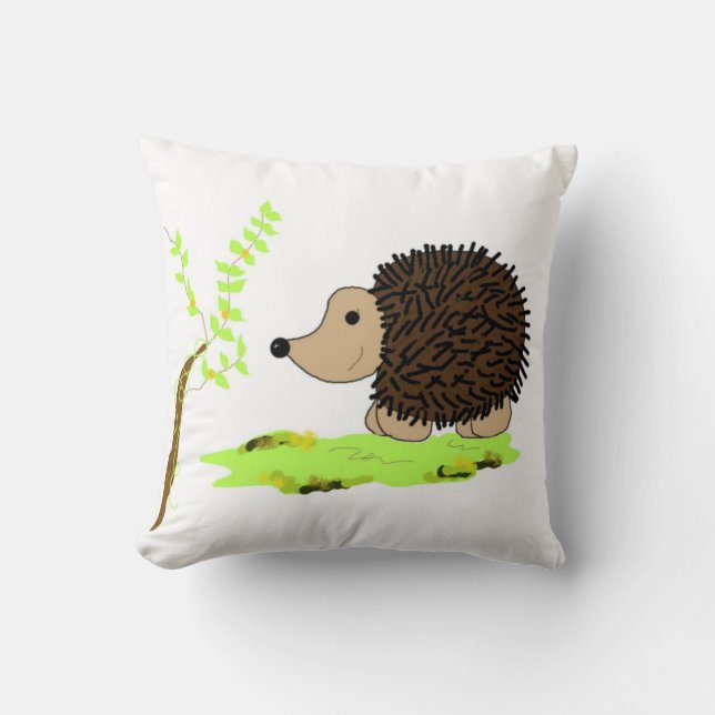 Coussin Hérisson lunatique (Recto)