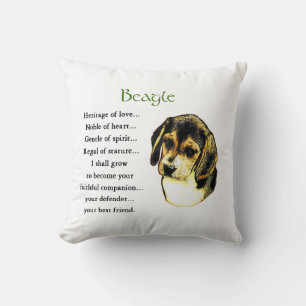 Coussin Héritage de beagle de l'amour